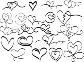 mano dibujado amor símbolo vector