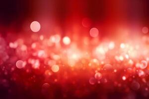 A blurred white light, red light abstract background with bokeh glow, Illustration. photo