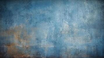 abstract grunge texture blue navy dark stucco wall background. photo