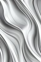 Wavy white Metallic 3D Background. photo