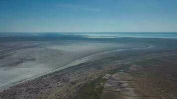 séché aral mer dans kazakhstan, aérien vue video