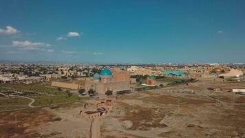 Aerial View Of The Old City Of Turkestan, Kazakhstan video