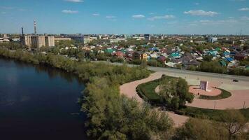 Aerial Panorama Of The City Of Aktobe In Kazakhstan video