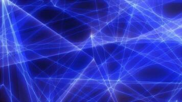 abstrakt Blau Energie Linien Dreiecke magisch hell glühend futuristisch Hi-Tech Hintergrund, 4k Video, 60 fps video