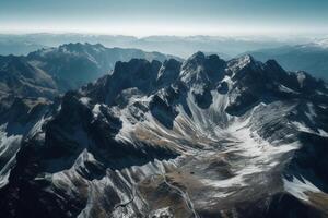 aéreo Disparo de hermosa suizo Alpes. ai generativo foto