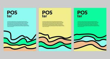 Vector colorful abstract fluid poster and banner template
