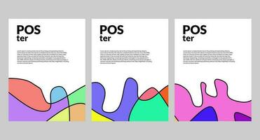 Vector colorful abstract fluid poster and banner template