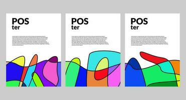 Vector colorful abstract fluid poster and banner template