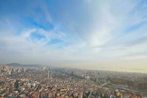 Arial View of Istanbul Asian Side Urban building blocks photo