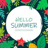 Hello Summer Background vector