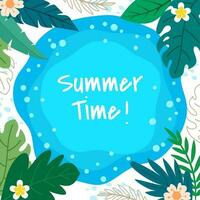 Hello Summer Time Background vector