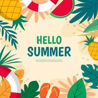 Hello Summer Background vector