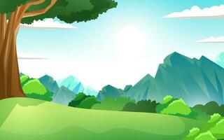Nature Landscape with Mountains vector