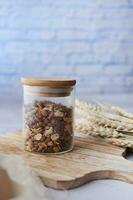 detail shot of granola Musli in a bowl, photo