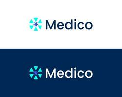 médico moderno logo diseño modelo vector