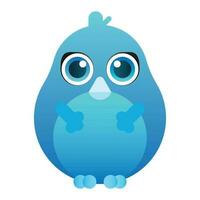 Cute small penguin like character. vector illustration