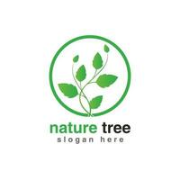 Nature tree logo design concept vector illustration.