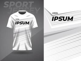 white gray sports jersey football and soccer, jersey racing, gaming, motocross, cycling, running vector