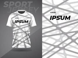 white gray sports jersey football and soccer, jersey racing, gaming, motocross, cycling, running vector