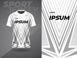 white gray sports jersey football and soccer, jersey racing, gaming, motocross, cycling, running vector