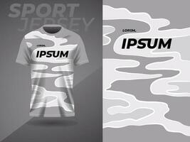 white gray sports jersey football and soccer, jersey racing, gaming, motocross, cycling, running vector