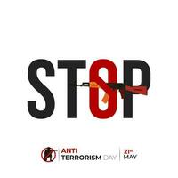 National Anti Terrorism Day Social Media Post vector