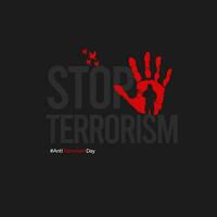 National Anti Terrorism Day Social Media Post vector