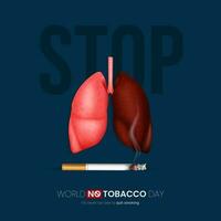 World No Tobacco Day. The Concept Of Quit Smoking Awareness vector