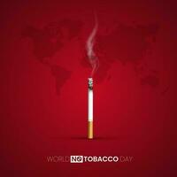 mundo No tabaco día. el concepto de dejar de fumar conciencia vector