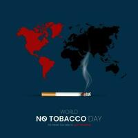 mundo No tabaco día. el concepto de dejar de fumar conciencia vector