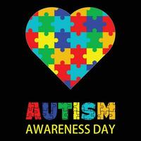 Autism Awareness Day Love Vector illustration