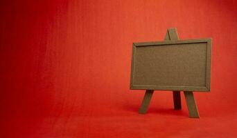 Blank Blackboard for Learning and Creativity. close-up view of a blackboard in a classroom setting photo