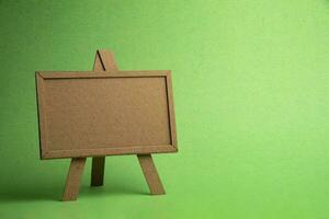 Blank Blackboard for Learning and Creativity. close-up view of a blackboard in a classroom setting photo