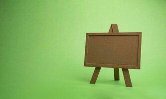 Blank Blackboard for Learning and Creativity. close-up view of a blackboard in a classroom setting photo