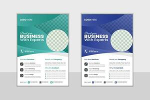 Flyer Design Layout Template in A4 vector