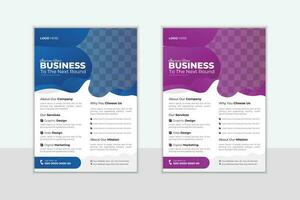 Flyer Design Template, Minimal and Creative Business Flyer vector