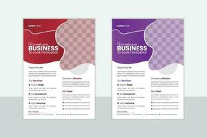 Corporate Flyer Design Template Layout vector