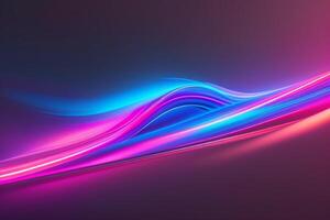 abstract futuristic background with pink blue glowing neon moving high speed wave lines and bokeh lights Data transfer concept, photo