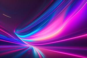 abstract futuristic background with pink blue glowing neon moving high speed wave lines and bokeh lights Data transfer concept, photo