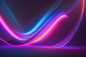 abstract futuristic background with pink blue glowing neon moving high speed wave lines and bokeh lights Data transfer concept, photo