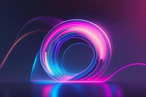 abstract futuristic background with pink blue glowing neon moving high speed wave lines and bokeh lights Data transfer concept, photo