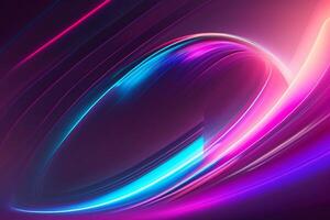 abstract futuristic background with pink blue glowing neon moving high speed wave lines and bokeh lights Data transfer concept, photo