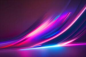 abstract futuristic background with pink blue glowing neon moving high speed wave lines and bokeh lights Data transfer concept, photo