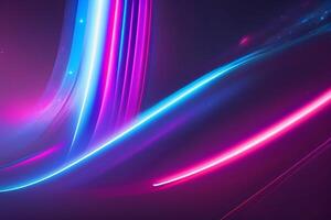 abstract futuristic background with pink blue glowing neon moving high speed wave lines and bokeh lights Data transfer concept, photo