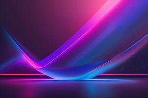 abstract futuristic background with pink blue glowing neon moving high speed wave lines and bokeh lights Data transfer concept, photo