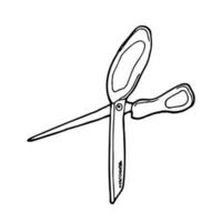 Doodle stationery scissor icon in vector. Hand drawn scissor icon in vector. Scissor doodle illustration in vector. vector