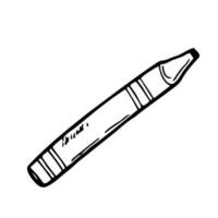 Crayon doodle sketch. Vector pencil drawing. stationery concept