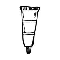 Cute Doodle on the theme of the office. An empty paint tube. Hand-drawn vector illustration.
