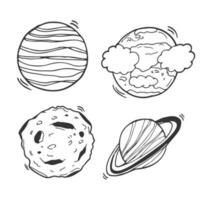 Vector set of planets