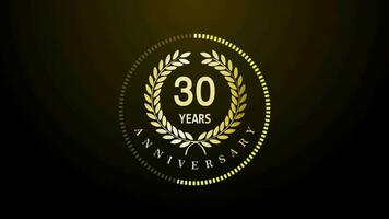 30th Year Celebration gold color luxury sparkling elegant video